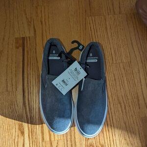 No Boundaries Men's Charcoal Slip-On Loafers